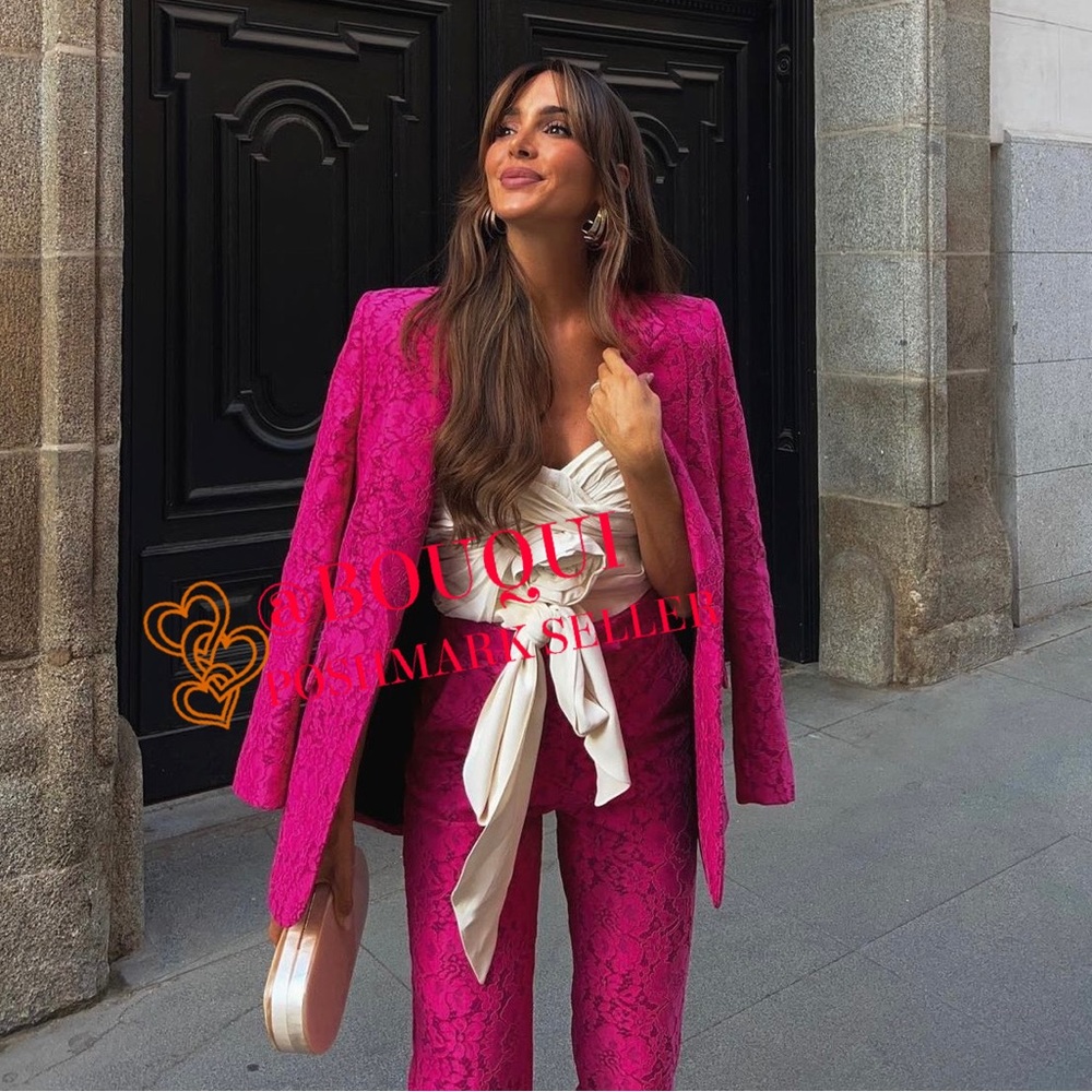 BLOGGERS FAV ZARA PINK TAILORED LACE BLAZER